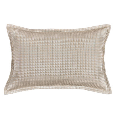 Sydney Champagne Metallic Gold Jacquard Woven Fabric Modern Decorative Throw Pillow