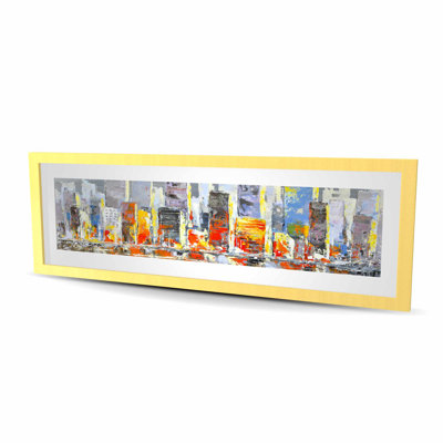 Color Splash Cityscape - reproduction encadrée mate pour la décoration intérieure