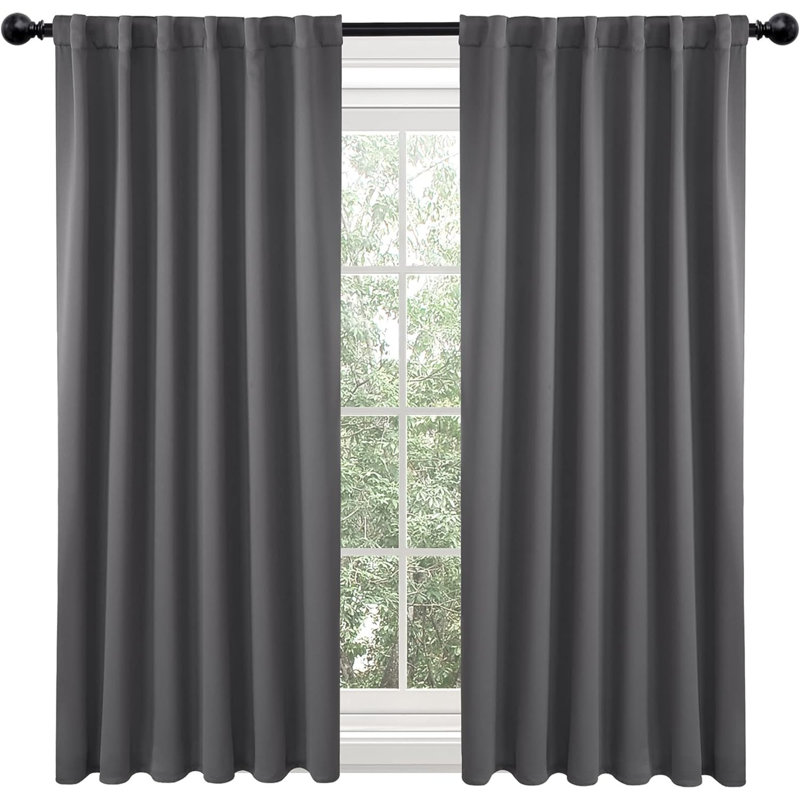 Marbella Curtain, Dark Gray, 52" W x 63" L
