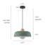 Luminaire suspendu en dôme vert 1 lumière