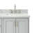 61'' Double Bathroom Vanity with Carrara Marble Top-93359391