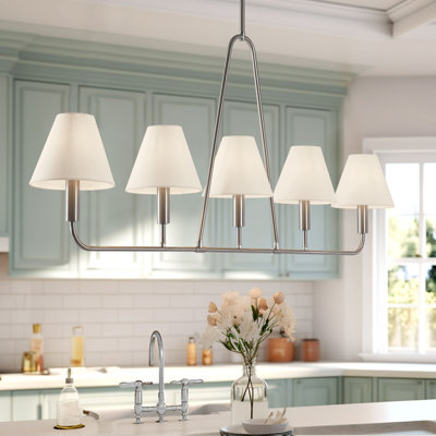 Lidia 5-Light 50"W Oversized Dimmable Linear Pendant