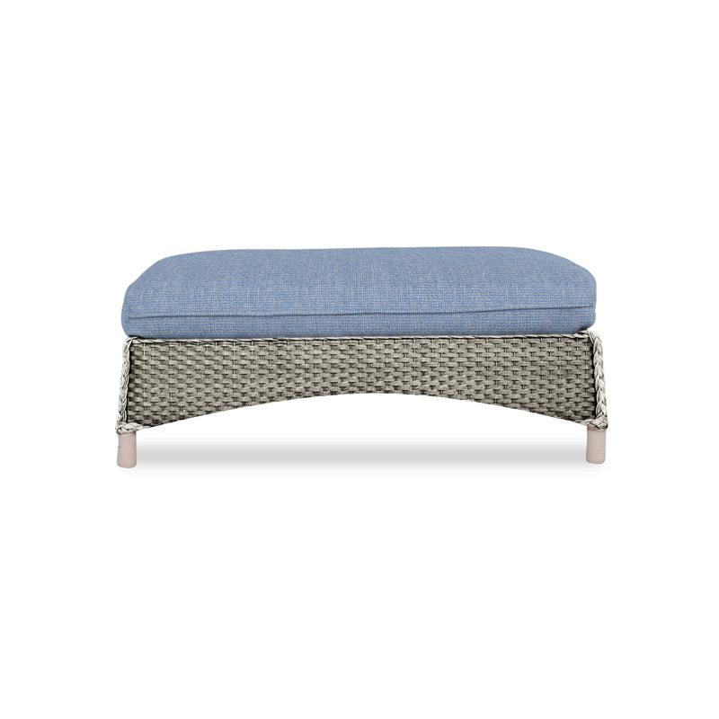 Mandalay Outdoor Ottoman, Demo Skyway, Pewter