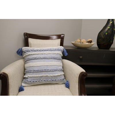 Abstract Wool Blend Throw Pillow