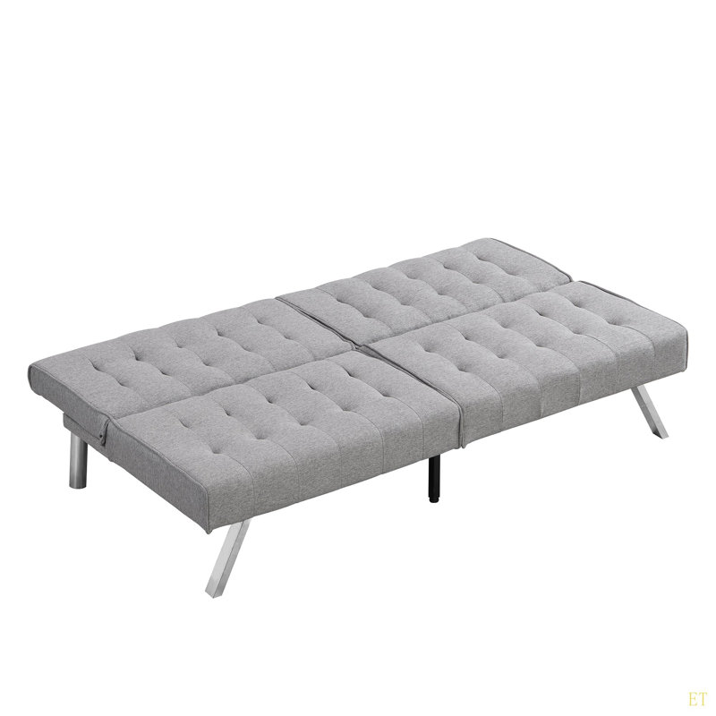 Structure en bois, pieds en acier inoxydable, futon, canapé