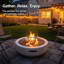 Foyers d'extérieur au feu de bois avec gril de foyer extérieur, table ronde de foyer d'extérieur pour l'extérieur-714489704-714489711