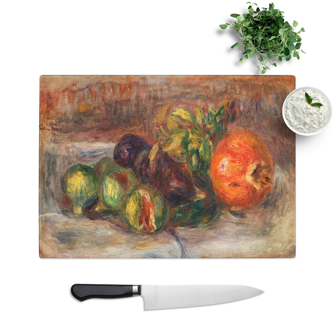 Pomegranate and Figs by Pierre-Auguste Renoir Chopping Board