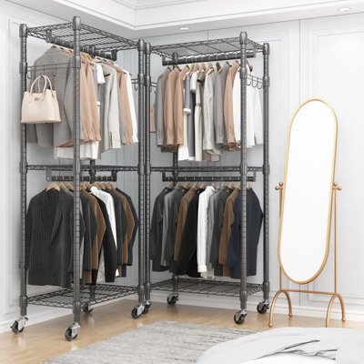 Ginjiro 60cm W Rolling Clothes Racks