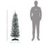 Arbre de Noël mince, arbre de Noël floqué avec des branches réalistes