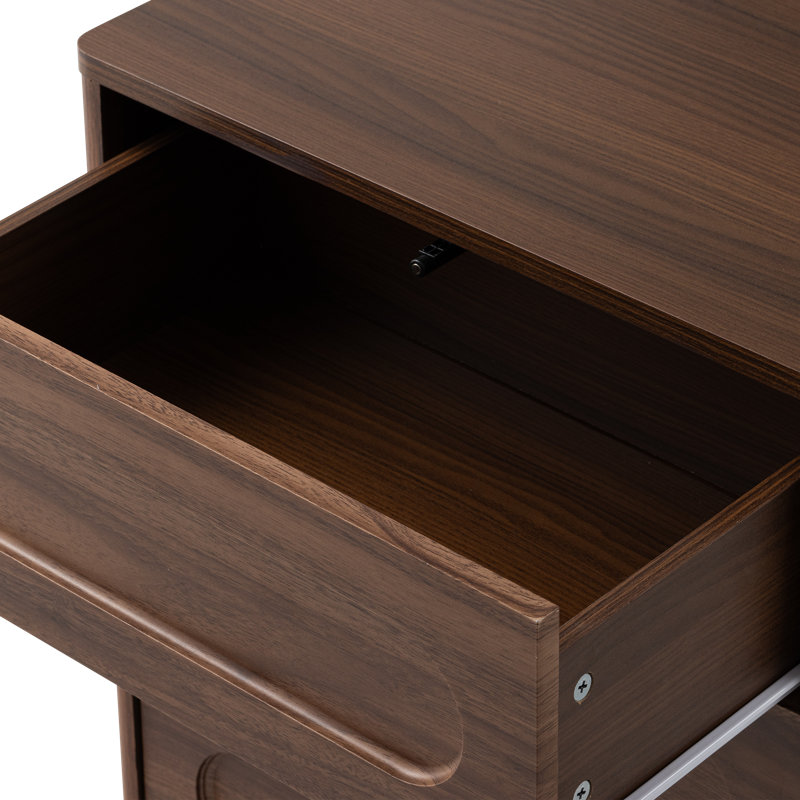 Table de chevet moderne avec 3 tiroirs Mid-Century