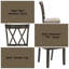 Ensemble de 2 chaises d'appoint en tissu beige et gris vieilli Claudia II