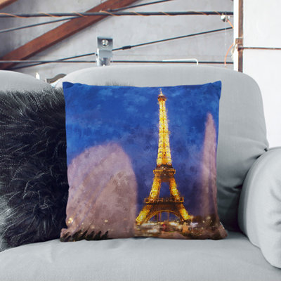 Eiffel Tower Vol.6 Square Throw Cushion