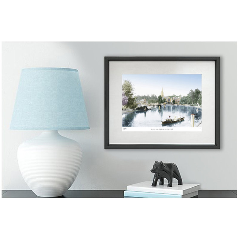 Marlow, From Lock 1901 by Francis Frith - Single Picture Frame Print, 40cm H x 50cm W x 2.3cm D