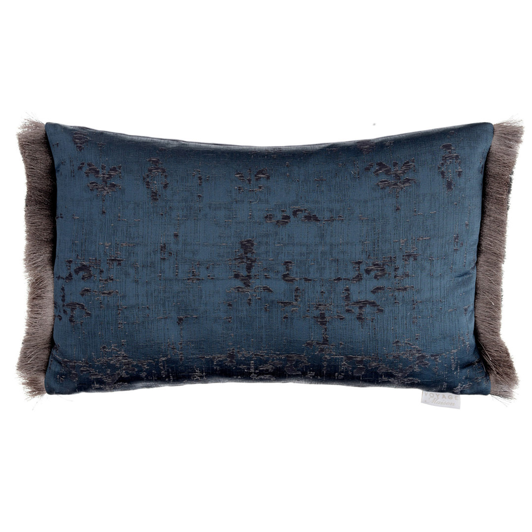 Feathers Abstract Rectangular Lumbar Cushion with Filling