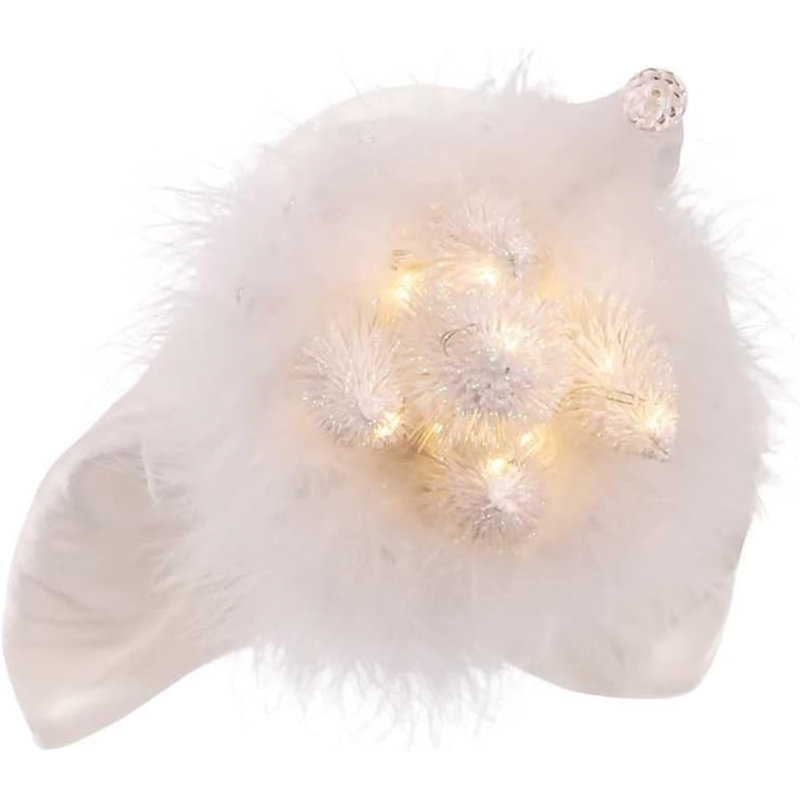 Kurt Adler Hollywood Wooden Nutcracker Collection, Battery Operated White Winter LED Hat, 15in