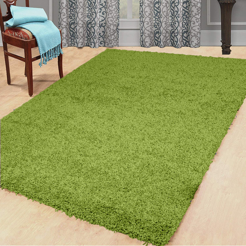 Kailum Solid Colour Shag Area Rug, Rectangle 120 x 170cm