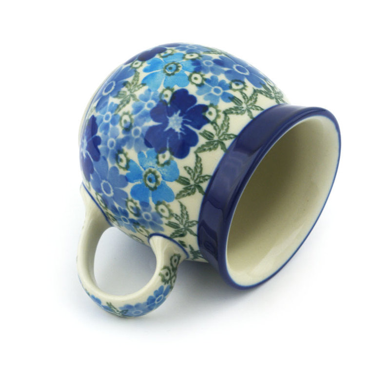 Tasse à bulles en grès poli 8 oz - Fields Of Blue