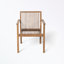 Ensemble de 2 chaises de salle à manger d'extérieur avec coussin moelleux et dossier à lattes-406879159