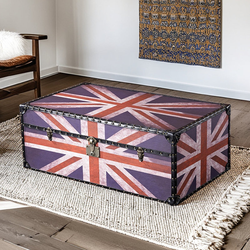 Extra Large Rectangular Coffee Table Vintage Trunk