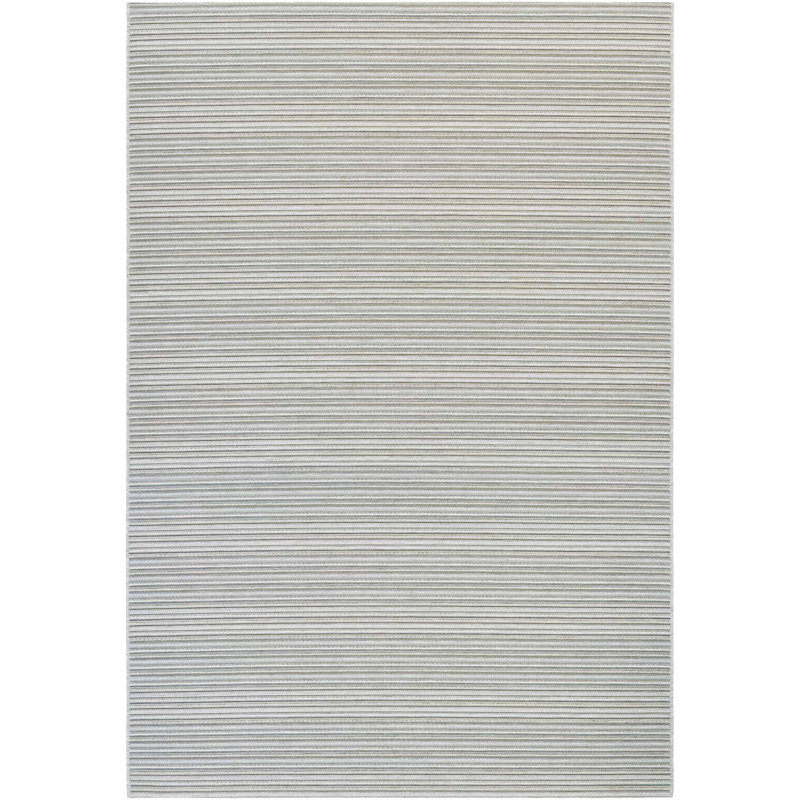 Tapis d'extérieur rayé bleu clair Kaz Kaz, Rectangle 2 pi x 3 pi 7 po