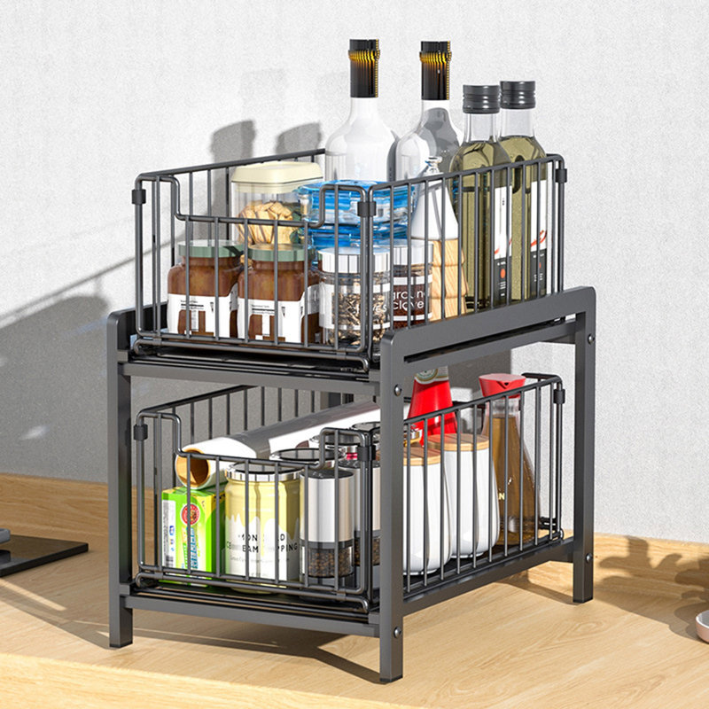 Étagère de rangement à 2 niveaux