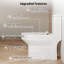 Toilette compacte ADA avec double chasse à haut rendement, hauteur confortable avec réservoir ultramince et couvercle améliorés (siège inclus)