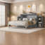 Grands lits escamotables spacieux, fabrication en bois, style moderne pour une vie compacte