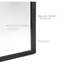 Miroir mural de salle de bain arqué en métal noir 20 x 30 pouces - Verre haute définition 4 mm, finition rouille, cadre simple de qualité d'installation non déformée, installation