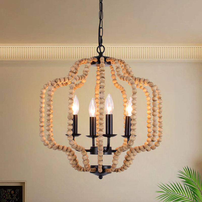 Aureliano 4 - Light Dimmable Geometric Chandelier, Black/Brown