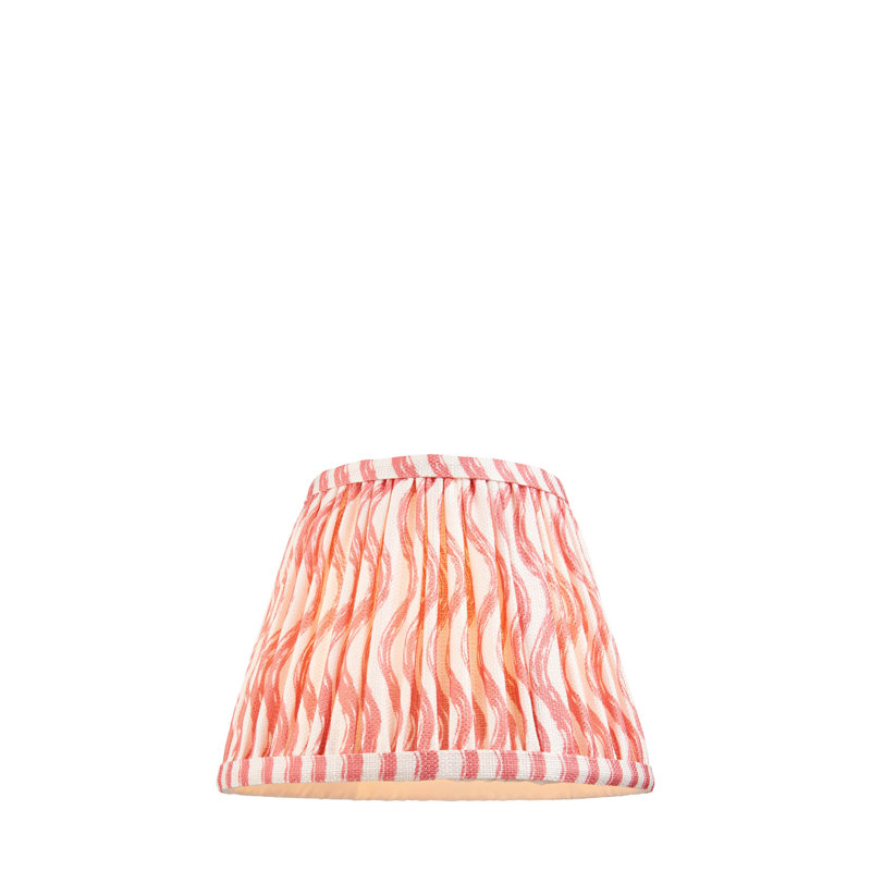 Ripple Lamp Shade, 14.5cm H x 11.8cm W x 20cm D, Pink