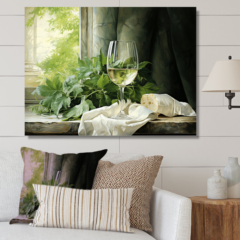 Pinot gris vert - art mural vin, H 30 po x l 40 po x P 1,5 po, Toile tendue