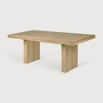 Oak Extendable Double Pedestal Dining Table