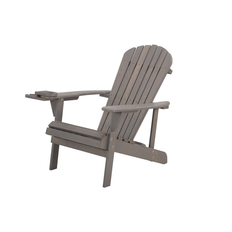 Barrand Pine Outdoor Adirondack Chair, Dark Gray