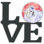 Décoration murale love en métal love