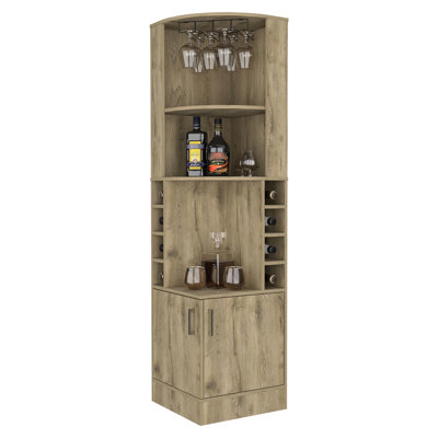 Bar à 2 tablettes et 8 tablettes pour ranger les boissons avec amplement d'espace de rangement