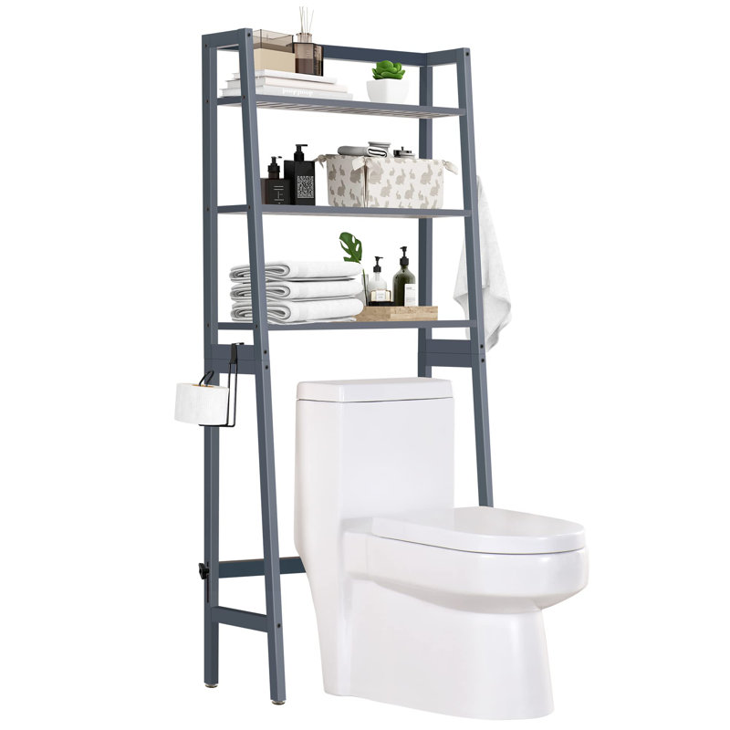 Bamboo Over The Toilet Storage Cabinet, Dark Brown