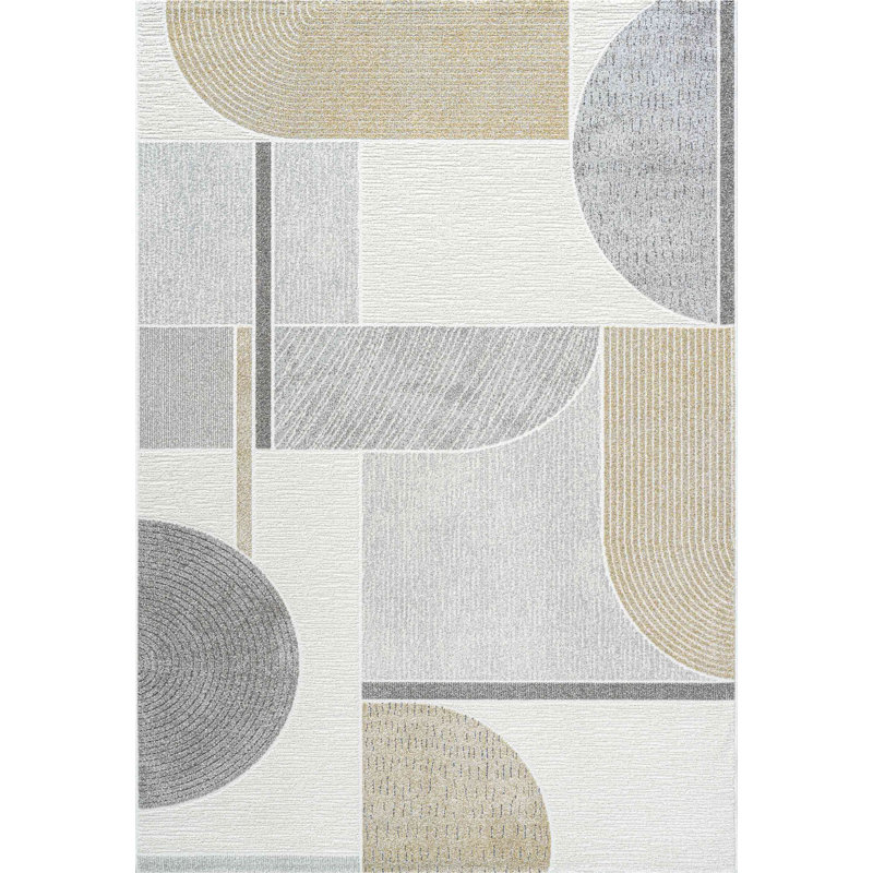 Toney Geometric Area Rug, Rectangle 80 x 150cm