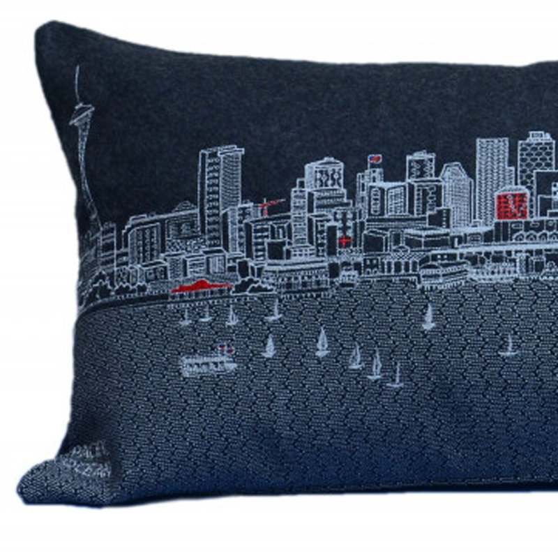 Coussin lombaire 14 "x 35" Seattle, Gris, 14 po x 35 po