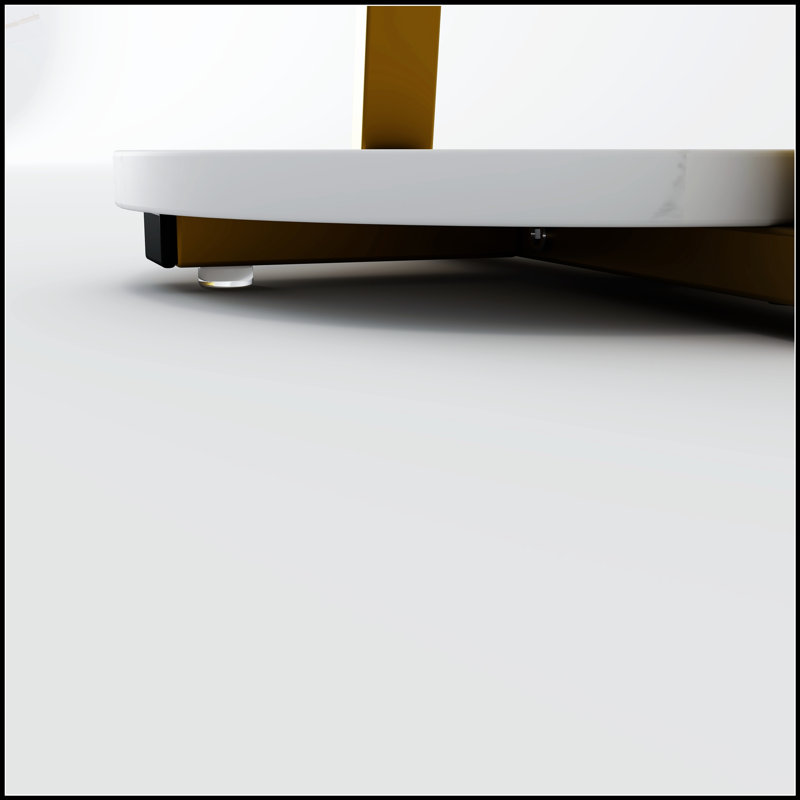 Petite table d'appoint ronde avec rangement à 3 niveaux - Table de chevet robuste en métal pour les espaces compacts, idéale pour la chambre à coucher et le salon