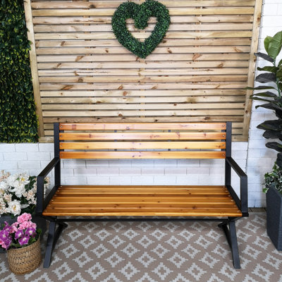 Abdule Solid Wood Outdoor Bench