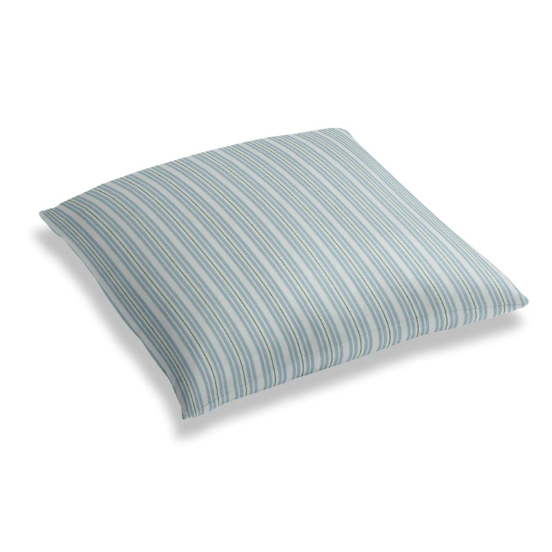 Striped Cotton Reversible Throw Pillow, Mist