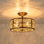 Plafonnier semi-encastré en cristal 4 lumières Classical