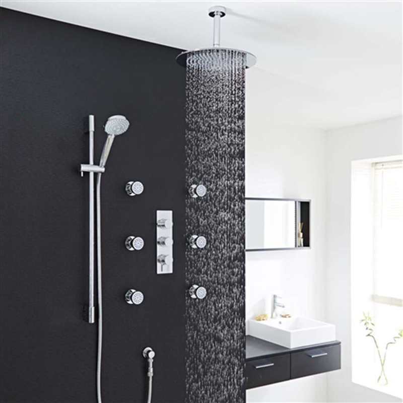 Mugla Thermostatic Ceiling Shower Set with Durable and Elegant Design