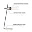 Lampe de bureau chromée 28,5 po Ailin