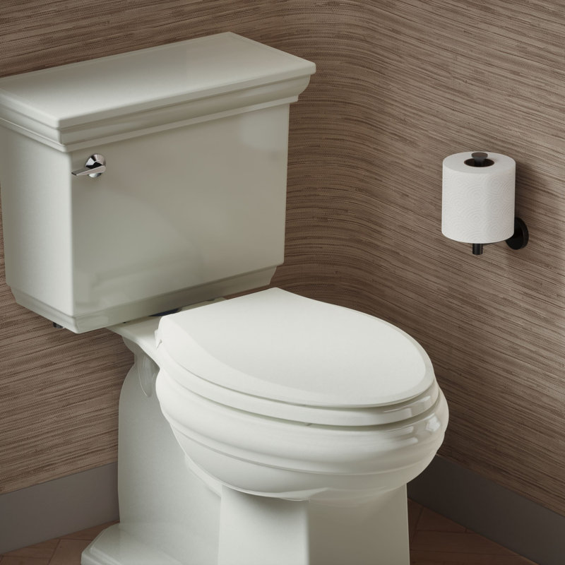 Cachet Nightlight Quiet-Close with Grip-Tight Elongated-Front Toilet Seat, Dune, Ready Latch