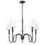 Lustre 5 lumières noir mat Jisele-123222937