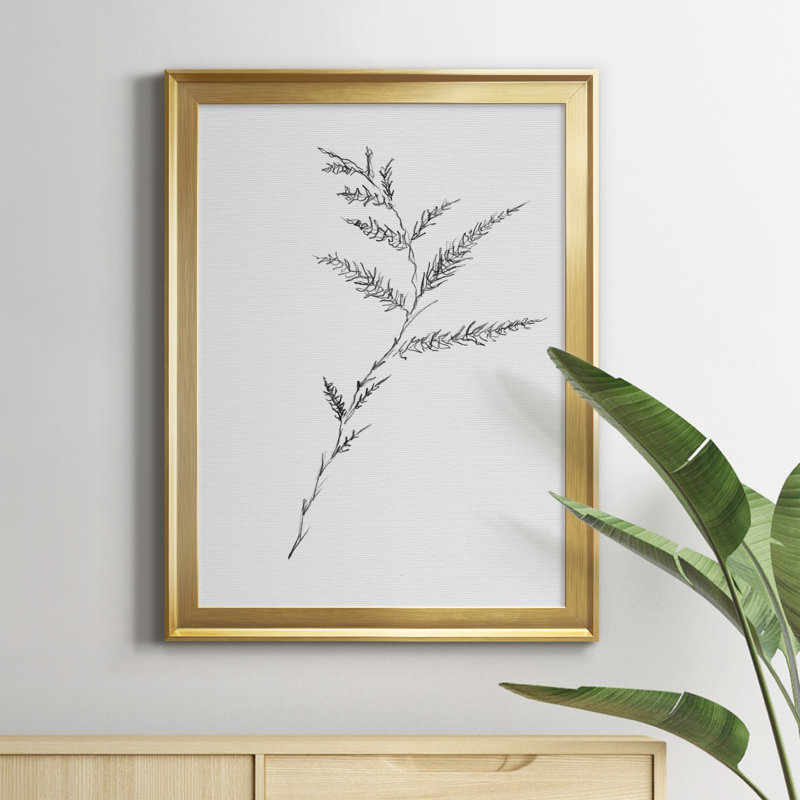 Impression florale sur toile Iii, Toile encadrée d'or, H 18,5 po x l 24,5 po x P 1,5 po