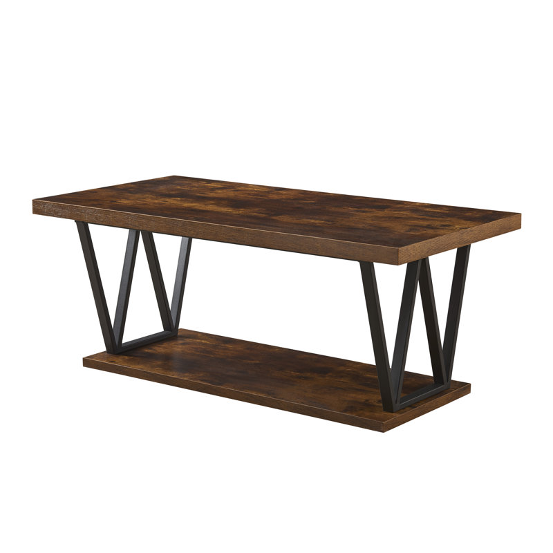 Barcley Single Coffee Table, Rustic Brown