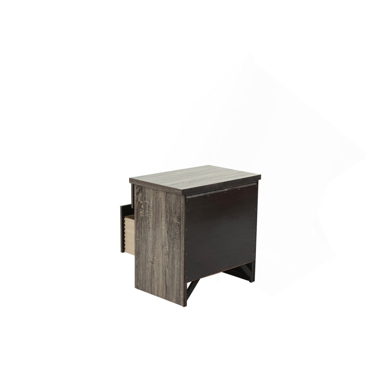 Table de chevet en chêne gris