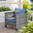 5-Person Outdoor Wicker Sofa Set With Solar Led Coffee Table, All-Weather Rattan Patio Furniture With Cushions For Garden And Backyard-626945876